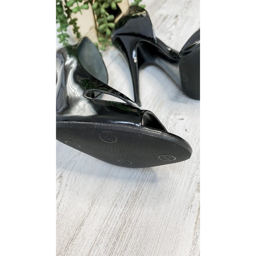 Givenchy Black Patent Leather D’Orsay Peep Toe Cut Out Heels (38/8) - Picture 12 of 16